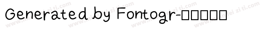 Generated by Fontogr字体转换